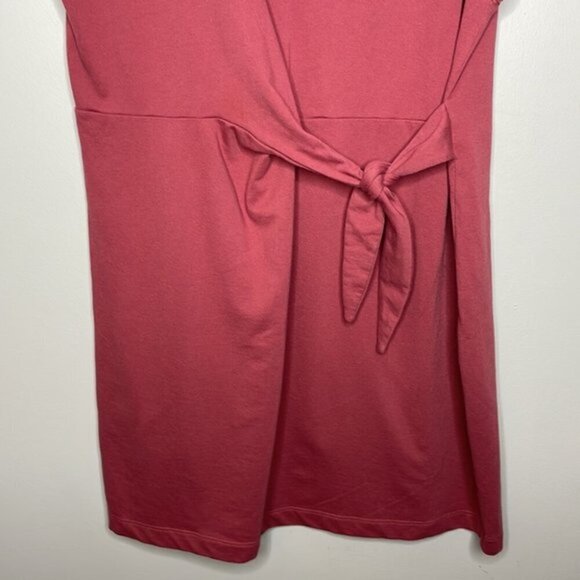 Nine West XXL Mauve Knot Waist Terrycloth Shirt Sleeve Sweatshirt T Shirt Dress - Picture 5 of 10